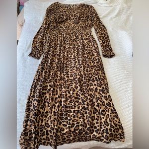 H&M maxi leopard dress sz: 10